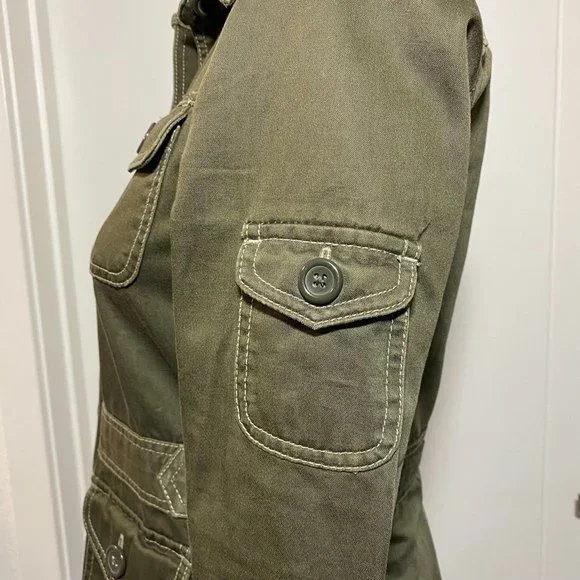 J. Crew Military Utility Jacket Olive Green Size XS 100% Cotton - Picture 4 of 10